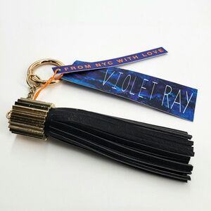 Violet Ray Tassel Keychain (Faux Leather) NWT (C33)**
